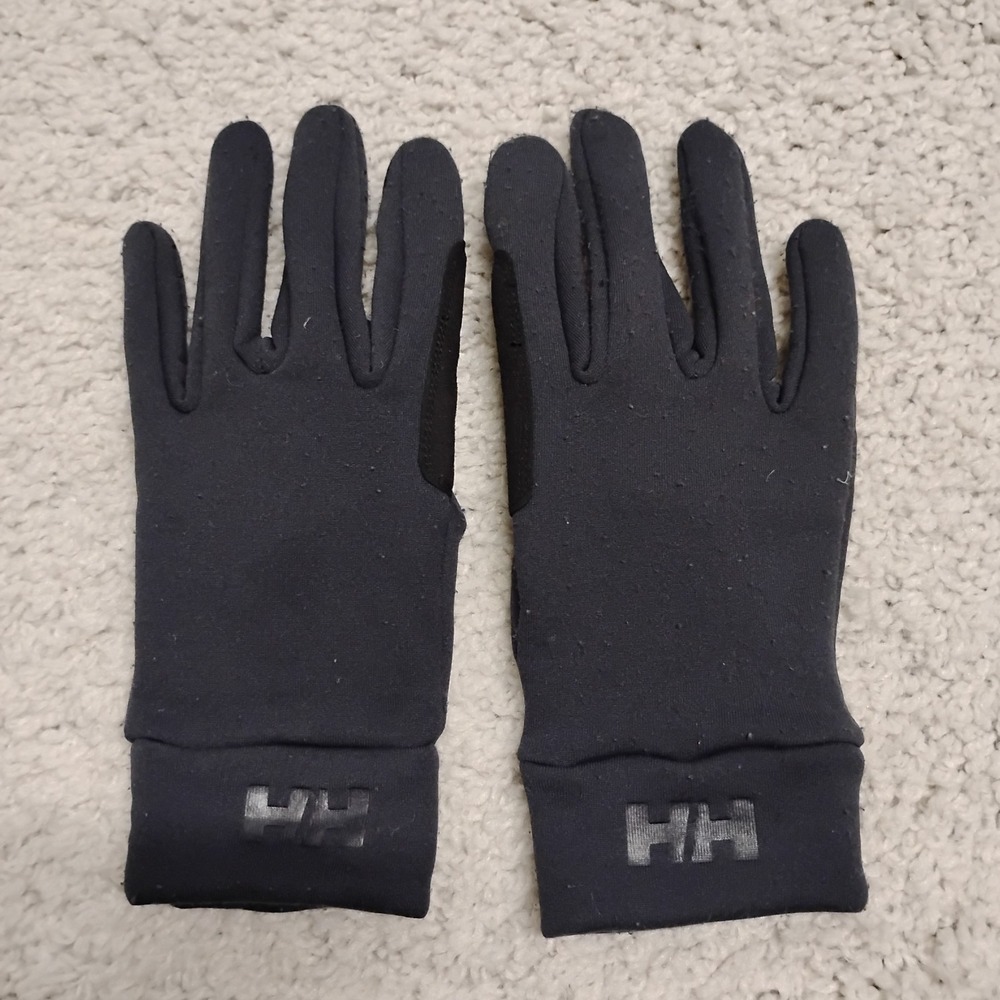 Helly Hansen Gloves Mens XL Gray Black Winter Ski Fleece Touch Work Chore Snow